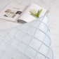 18" X 18" Modern Light Blue Plaid Velvet, Polyester Throw Pillow , ( 2 Count)