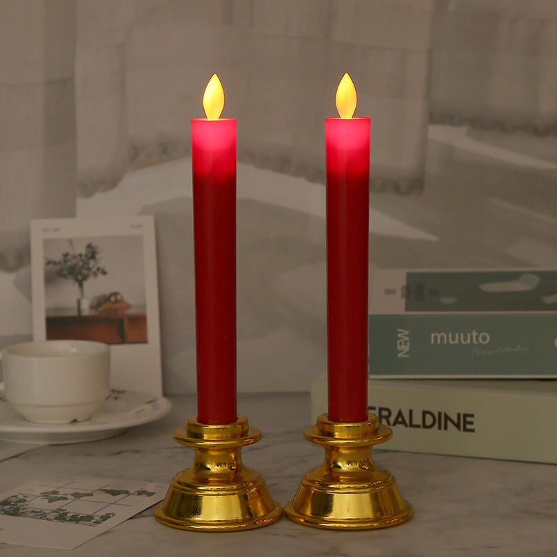 Long Brush Holder Electronic Candle Buddha Light