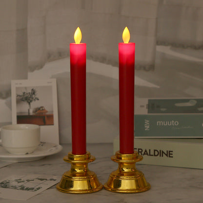 Long Brush Holder Electronic Candle Buddha Light