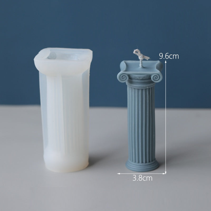 DIY Roman Column Candle Plaster Silicone Mold