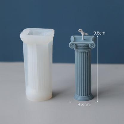DIY Roman Column Candle Plaster Silicone Mold