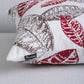 New Living Series Double-Sided Design Decorative Throw Pillow Cover, 18" X 18", Red/Brown, 4 Pack