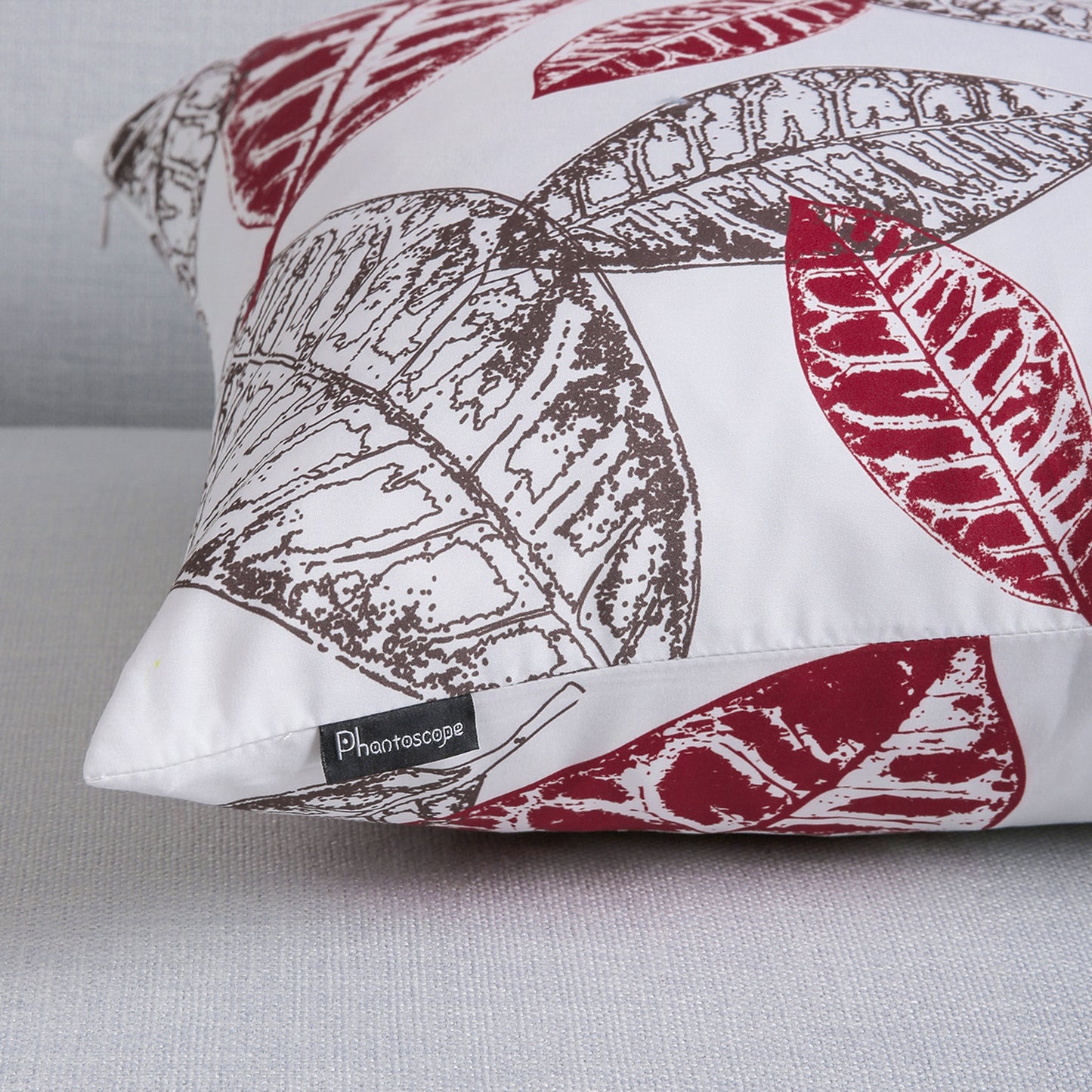 New Living Series Double-Sided Design Decorative Throw Pillow Cover, 18" X 18", Red/Brown, 4 Pack