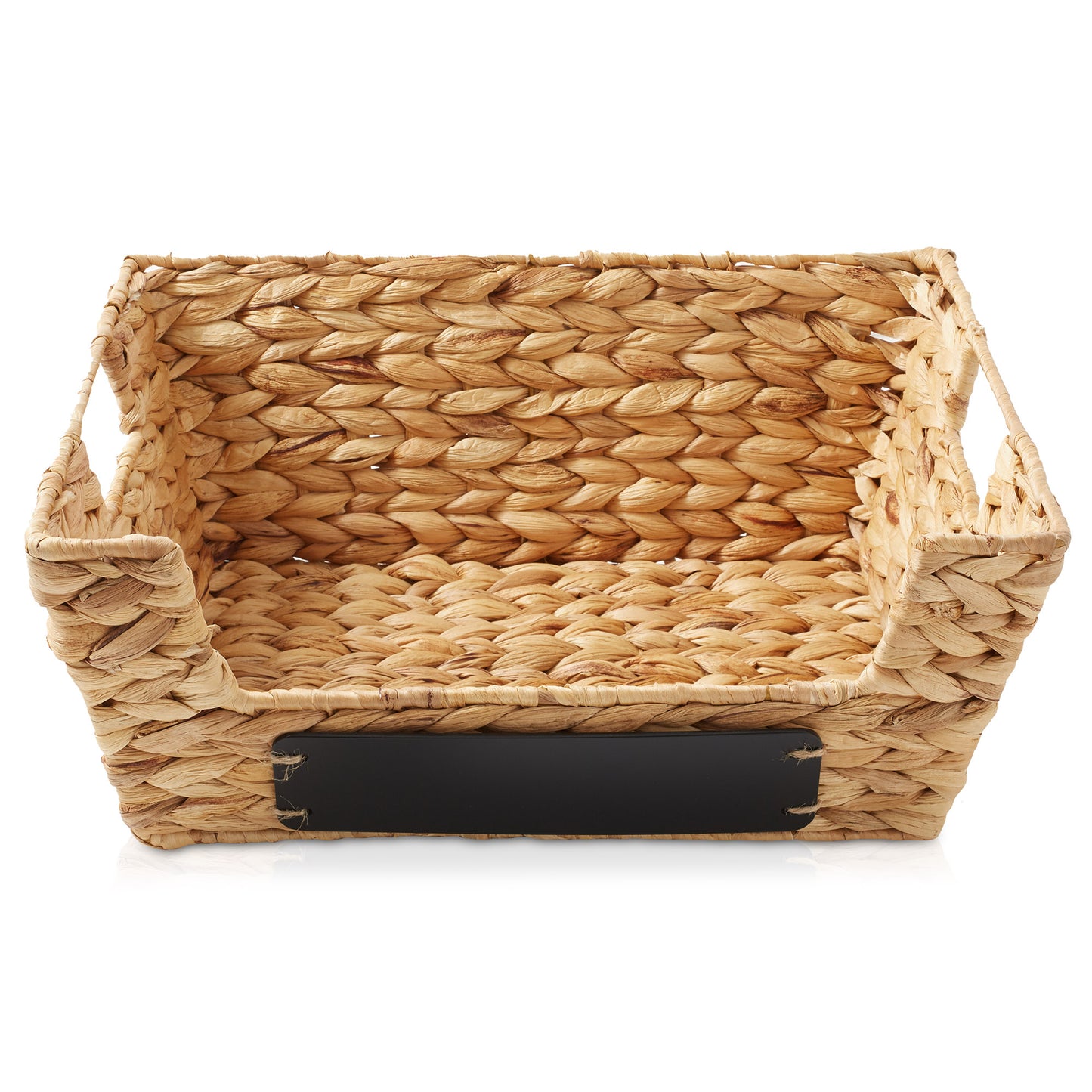 2Pk Wide Pantry Baskets, Wicker Hyacinth Seagrass Kitchen Shelf Storage Bins