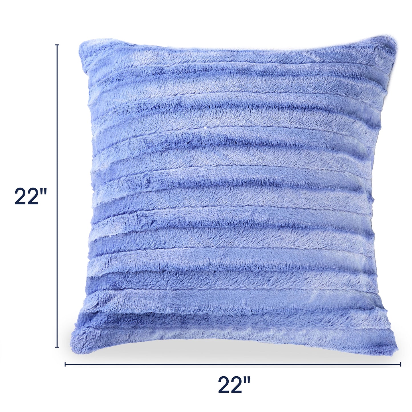 Faux Fur Throw Pillows 22" X 22", Set of 2 - Veri Peri