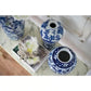 Ren 7 In. X 13 In. Blue and White Decorative Vase