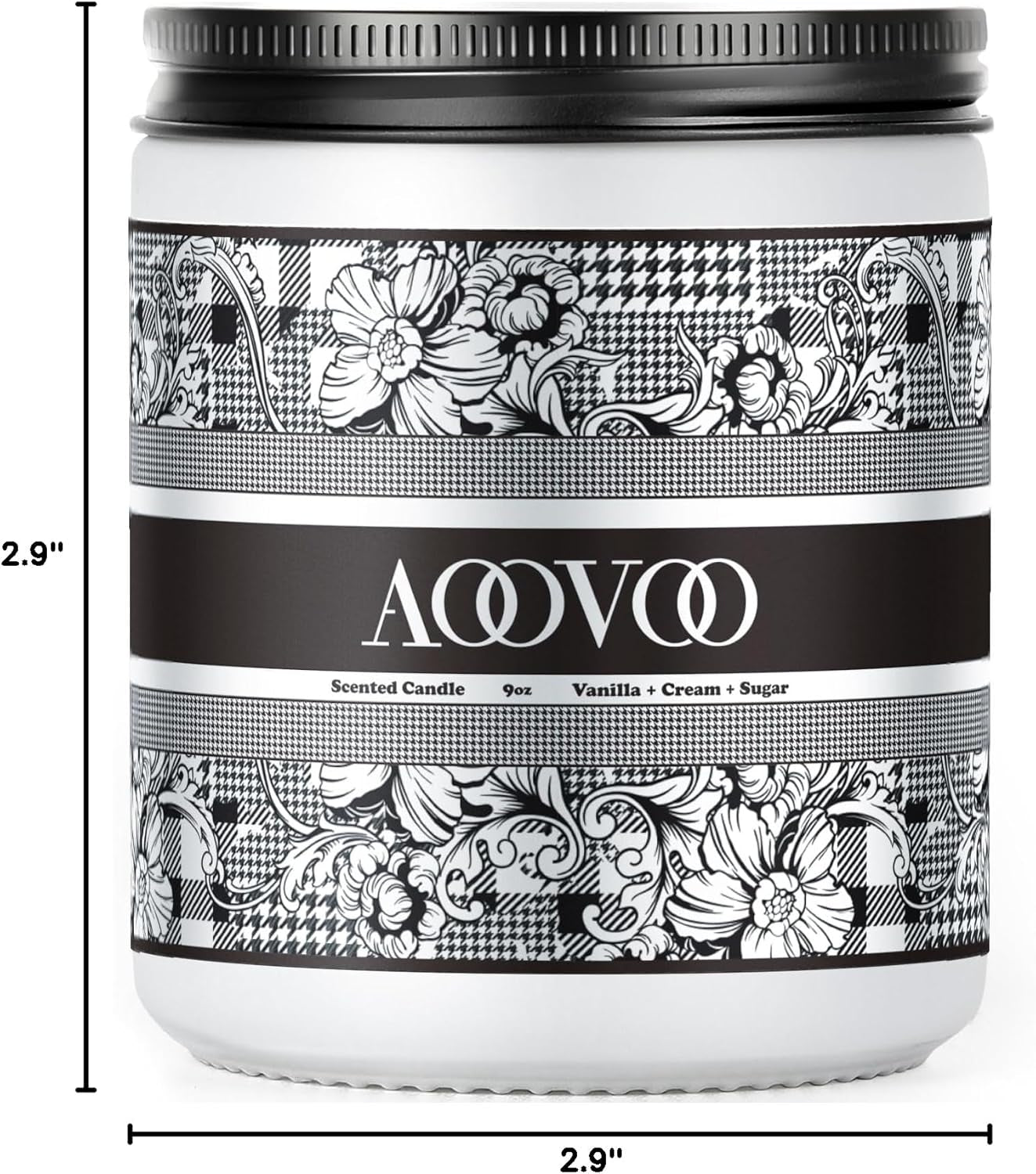 Scented Candles for Men - Vanilla & Cream Candles for Home Scented | Crackling Wood Wick Soy Candle | Strong Fragranced Candle Gift for Women & Men, 9Oz