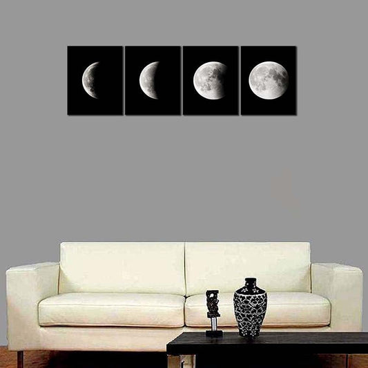 Moon Large Modern Giclee Canvas Prints Artwork Abstract Space Pictures Paintings on Stretched and Framed Canvas Wall Art Ready to Hang for Living Room Bedroom Home Office Decorations