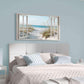 Window Beach Framed Wall Art Canvas Large Tropical Coastal Sea Landscape 48"X24"