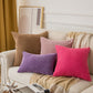 18" X 18" Transitional Medium Red Striped Polyester Blend Throw Pillow , ( 2 Count)