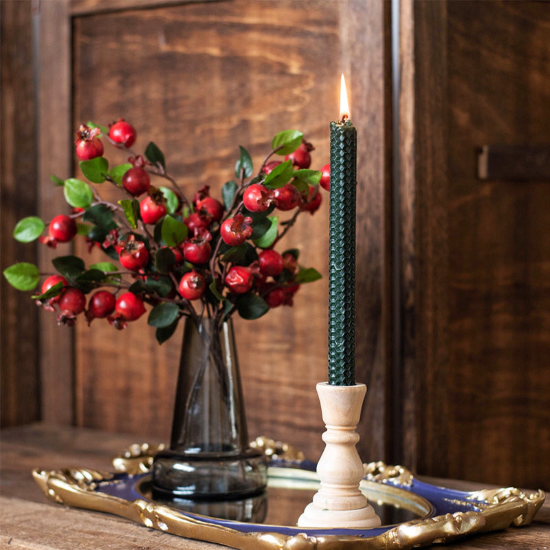 Modern Decoration Of Single Wooden Long Candle