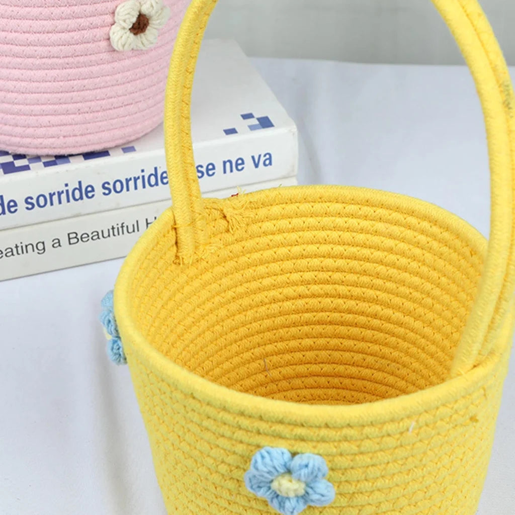 Wedding Flower Basket with Handle Candy Storage Baskets Candy Gift Tote Baskets Organizers Kitchen Home Decorations