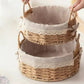 Wicker Baskets Storage Baskets Sundries Organizer with Lid Bathroom Clothes Laundry Basket Household Towel Toys Container Basket
