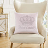 - Decorative Accent Pillow, Velvet Rhinestone Crown, Premium Reversible Throw Pillow, Living Room and Bedroom Décor, Measures 20" X 20", Pink Blush