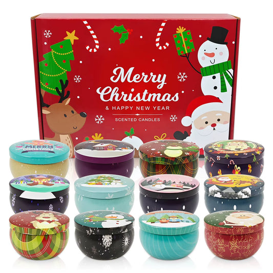 6/12Packs of Scented Candles, Christmas Candles, Candles, 2.5 Ounces (About 70.9 Grams) Scented Candles, Christmas Gifts, Gifts