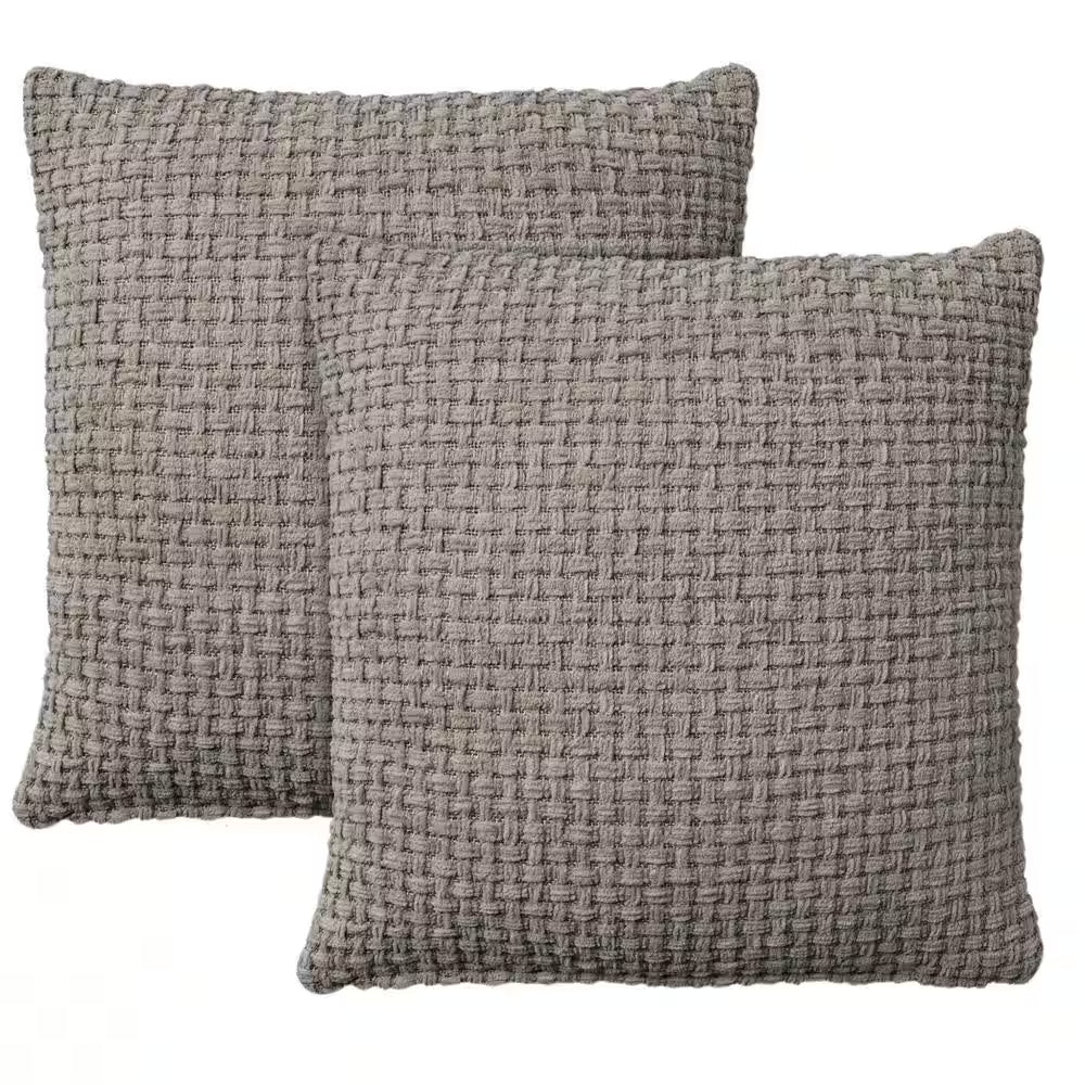 Lifestyle Grey 18 In. X 18 In. Square Throw Pillow