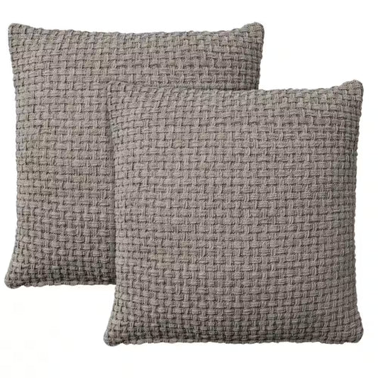 Lifestyle Grey 18 In. X 18 In. Square Throw Pillow