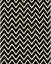 Premium Zig Zag Area Rug Stylish and Durable Living Room Bad Room Rug Pet-Friendly Design Easy-Clean Rug Long-Lasting Rug for Baby Large Black - 8X10