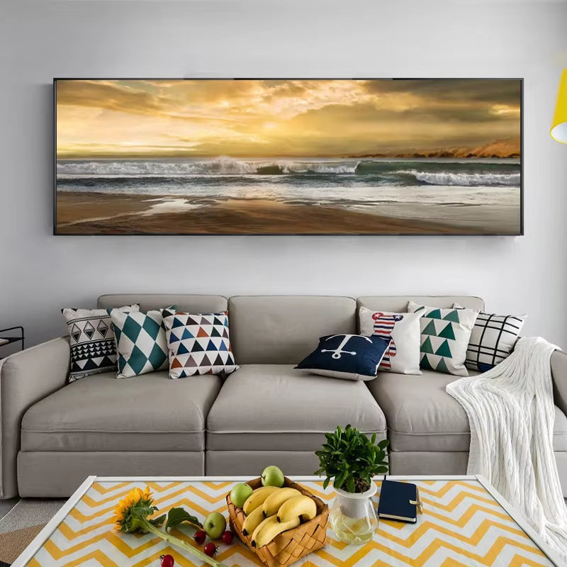 Abstract Landscape Oil Painting Posters and Prints Wall Art Canvas Painting Trees and Lakes Pictures for Living Room No Frame