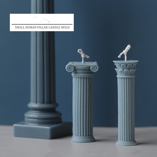 DIY Roman Column Candle Plaster Silicone Mold