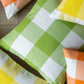 Buffalo Checker Plaid Farmhouse Summer Square Decorative Throw Pillow for Couch, 12" X 20", Yellow/White, 2 Pack