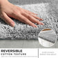 Cotton Reversible Bathmat Rug Set of 2, 21X32/17X24 Inches - Light Grey, Luxury Dual Flip Ultra Soft Washable Bath Rugs Ideal for Hotel Quality, Spa Style, Toilet | Fast Drying Thick Mat for Bathroom
