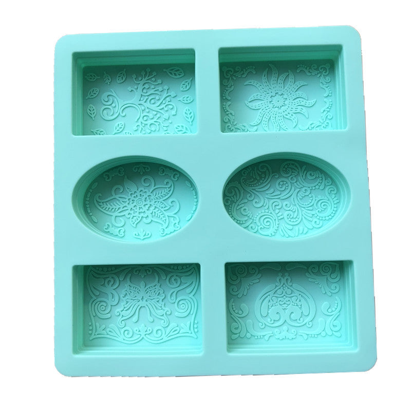 Hexagonal Candle Holder Mould Marble Pattern