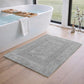 Cotton Reversible Bathmat Rug Set of 2, 21X32/17X24 Inches - Light Grey, Luxury Dual Flip Ultra Soft Washable Bath Rugs Ideal for Hotel Quality, Spa Style, Toilet | Fast Drying Thick Mat for Bathroom