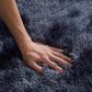 Shag Ultra Soft Area Rug, Non-Skid Fluffy 6'X9' Tie-Dyed Grey&Blue Fuzzy Indoor Large Faux Fur Rugs for Living Room Bedroom Nursery Decor Furry Carpets Kids Playroom