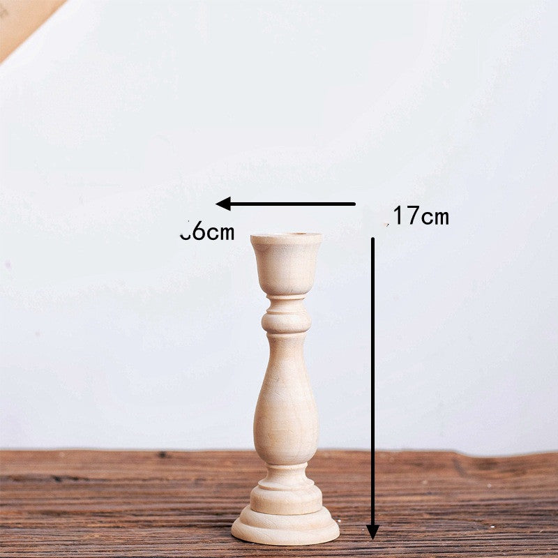 Modern Decoration Of Single Wooden Long Candle