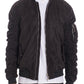 Faux Suede Tagged Bomber