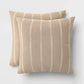 2Pk Square Cotton Woven Stripe Throw Pillows - Threshold