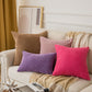 Soft Corduroy Corn Striped Velvet Series Decorative Throw Pillow, 22" X 22", Turquoise, 2 Pack