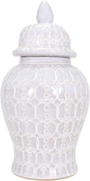 Hand Crafted and Hand Painted Ellery Jar, Multi-Tonal Shades of Cream, Taupe, & Gray