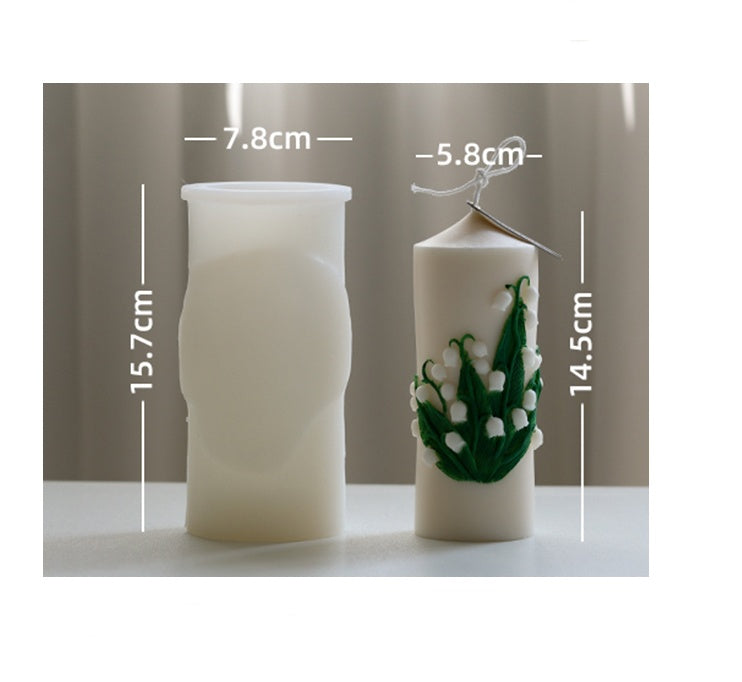 Cylinder Candle Mold Lanbell Carved Creative Korean Style