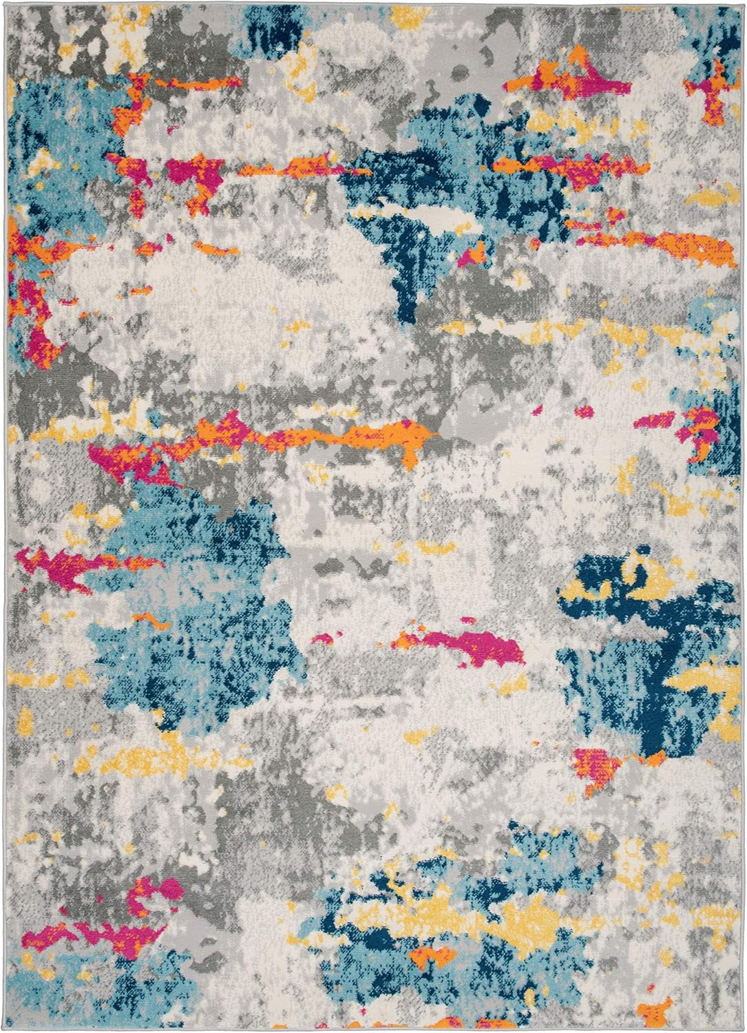 Sky Collection Transitional Abstract Area Rug 5' X 7' Multi