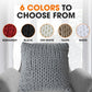 Knit Throw Pillow - Decorative Chunky Knit Pillow for Couch & Bed - Machine Washable - 18" - Gray