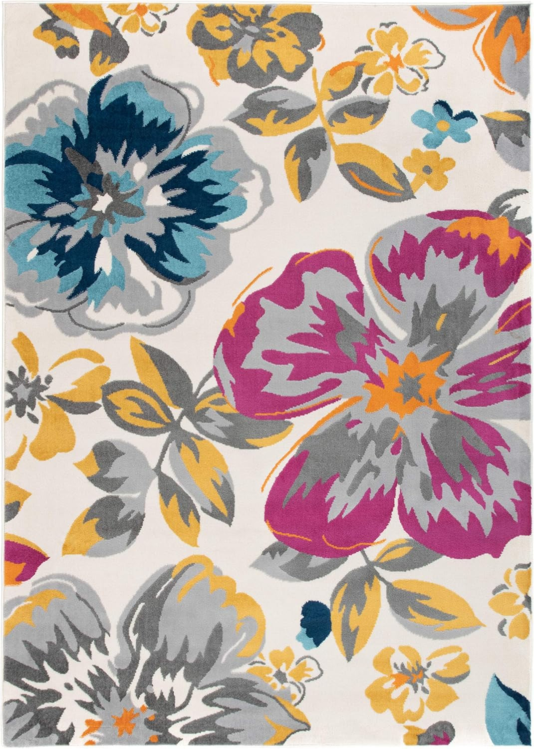 Modern Floral Area Rugs 3'1" X 5' Multi