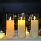 Led Electronic Luminous Candle  Transparent Glass