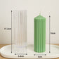 Vertical Striped Cylindrical Acrylic Computer Plastic Candle Mold