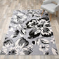 Modern Floral Area Rugs 9' X 12' Gray