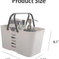 Plastic Storage Baskets with Handles, Storage Bin Protable Shower Caddy Baskets for Bathroom and Kitchen, (3 Pack, Grey)