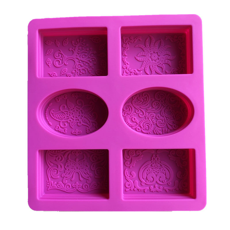 Hexagonal Candle Holder Mould Marble Pattern