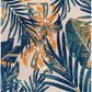 Tropical Floral Leaves Indoor/Outdoor Area Rug Durable Polypropylene, Non-Shedding, Easy to Clean, Perfect for Patio, Backyard, Deck and Outdoor Lounge, High Traffic Areas, 7'10" X 10'