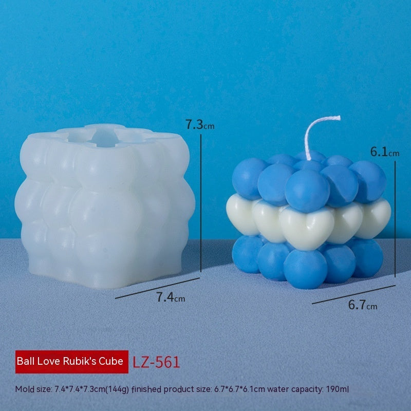Rubik's Cube Aromatherapy Candle Silicone Mold DIY Handmade