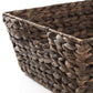2Pk Wide Pantry Baskets, Wicker Hyacinth Seagrass Kitchen Shelf Storage Bins