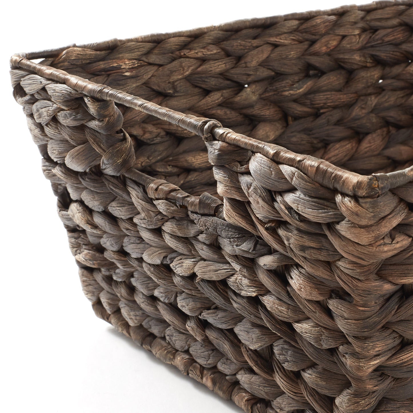 2Pk Wide Pantry Baskets, Wicker Hyacinth Seagrass Kitchen Shelf Storage Bins