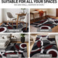 Red Modern Geometric Indoor Area Rug, Overlapping Circle Pattern, Fade Resistant, Non-Shedding, for Living Room, Bedroom and Home Office, 5'3" X 7'3"