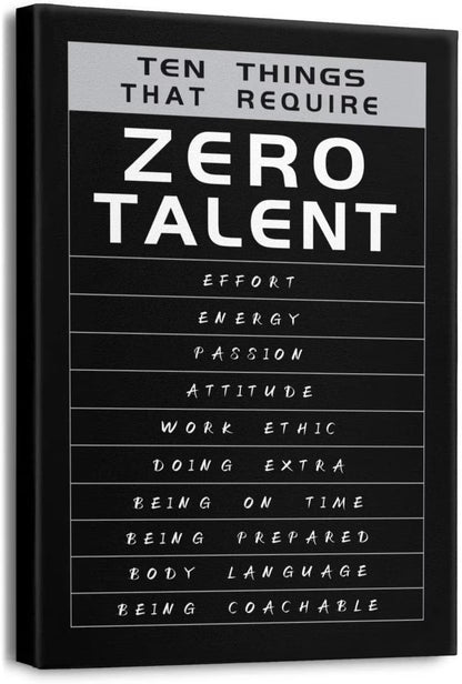 Ten Things That Require Zero Talent 12” X 16” Framed Poster