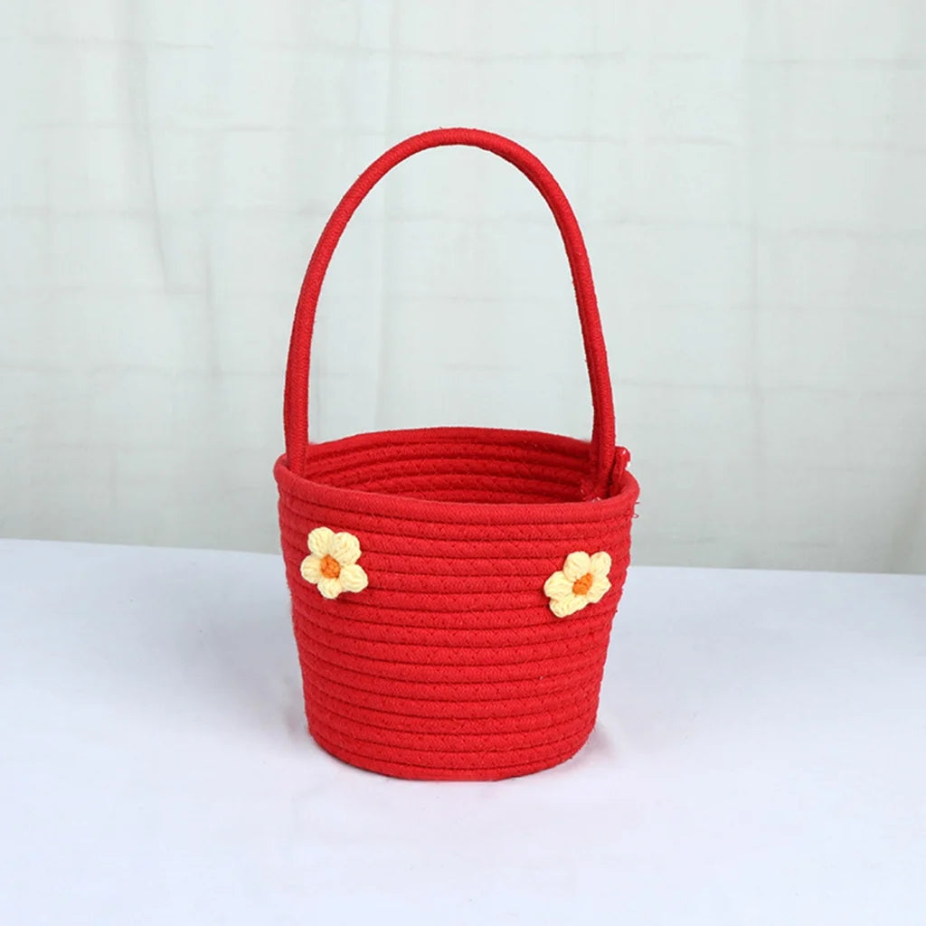 Wedding Flower Basket with Handle Candy Storage Baskets Candy Gift Tote Baskets Organizers Kitchen Home Decorations
